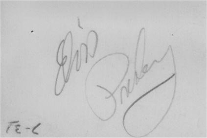 Elvis Presley autograph