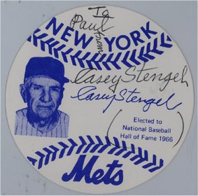 NY Mets Baseball Autograph