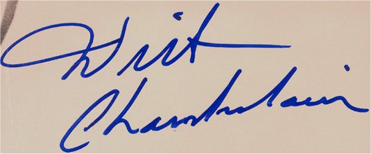 Wilt Chamberlain autograph